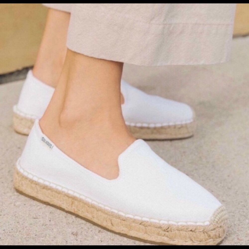 Soludos White Espadrille Size 8 fits like 7.5
